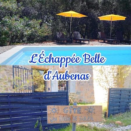 2 Pieces "Le Brin De Soleil" Gites Appart 'Hotel L'Echappee Belle D'Aubenas Logement 1 Sur 3 Экстерьер фото