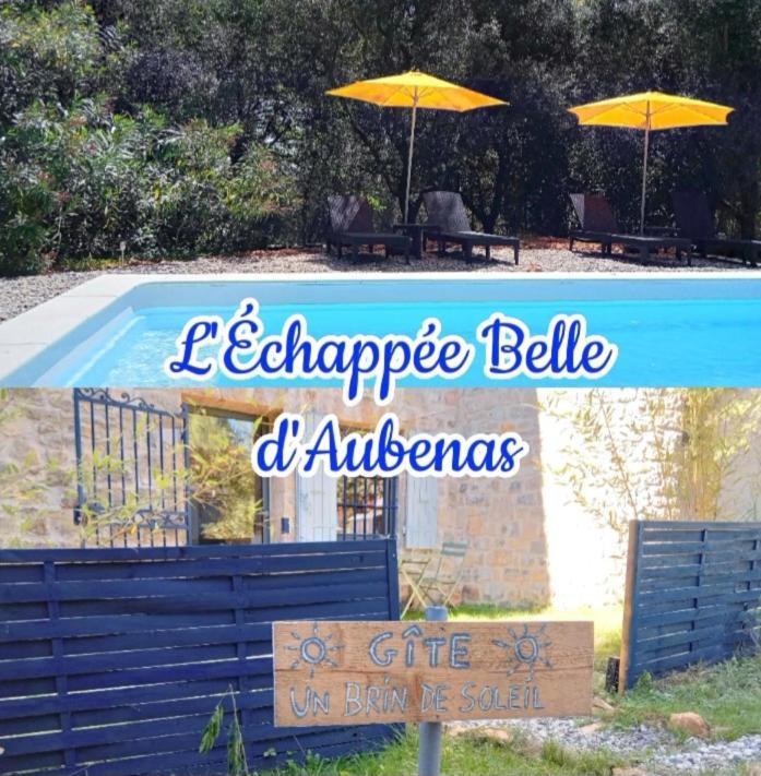 2 Pieces "Le Brin De Soleil" Gites Appart 'Hotel L'Echappee Belle D'Aubenas Logement 1 Sur 3 Экстерьер фото